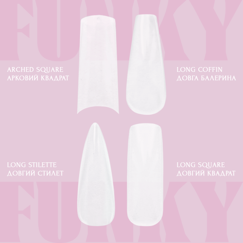 Adore Funky gel tips 240pcs MIX