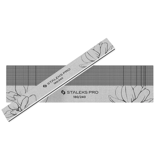 Nagelfeile STALEKS EXPERT NFE-20 Halbmond, doppelseitig, verschiedene Körnungen, dünne Schaumstoffschicht, 25 Stück