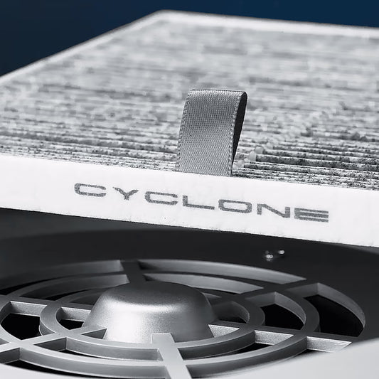 Carbon-HEPA-Filter für Maniküre-Absaugung Bucos CYCLONE X1, X2, X3 und MUSSON X2, X3**