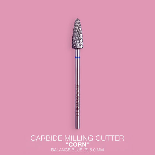 Lunamoon Carbide Nail Drill Bit Corn Balance Blue, 5.0 mm R