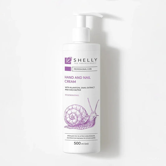 Shelly Hand- und Nagelcreme mit Allantoin, Schneckenextrakt und Sheabutter 500ml