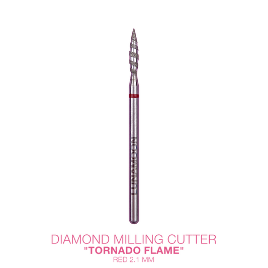Lunamoon Diamond milling cutter “Tornado Flame” red 2.1mm