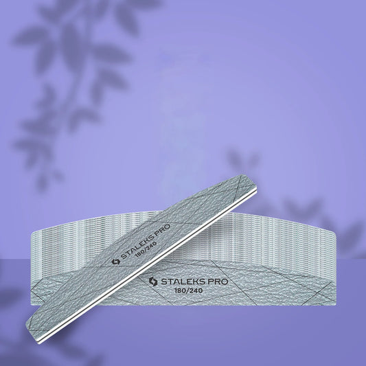 STALEKS SMART 40 Mineralische Halbmond-Feile für Nägel, 180/240 Grit (25 Stück)