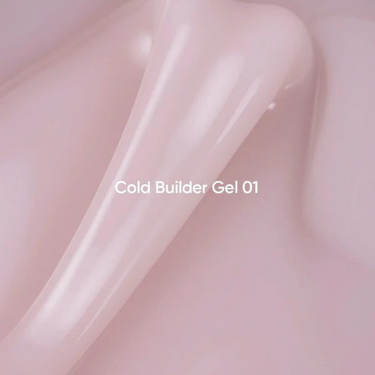 NAILSOFTHEDAY Cold Builder Gel 01 — milchrosa Aufbaugel für Nagelverlängerung, 15 ml.