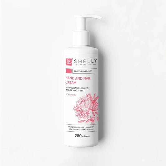 Shelly Hand- und Nagelcreme mit Kollagen, Elastin und Pfingstrosen-Extrakt, 250ml