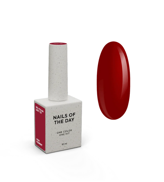 NAILSOFTHEDAY Let's Special Lady – tiefroter Gel-Nagellack für eine Schicht, 10 ml