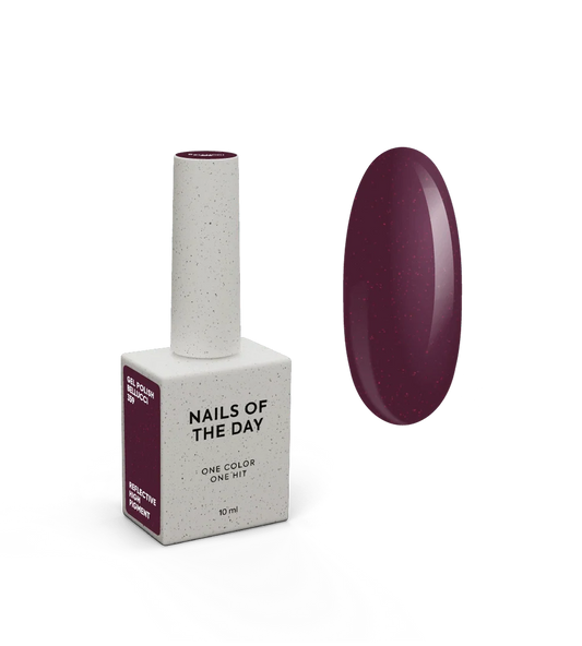 NAILSOFTHENIGHT Ein besonderes Highlight ist Bellucci – bordeauxroter, reflektierender Gel-Nagellack für eine Schicht, 10 ml