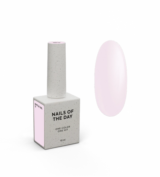 NAILSOFTHEDAY Bottle Gel 17 – zart rosafarbener, extrem haltbarer Aufbaugel zur Nagelverstärkung, 10 ml