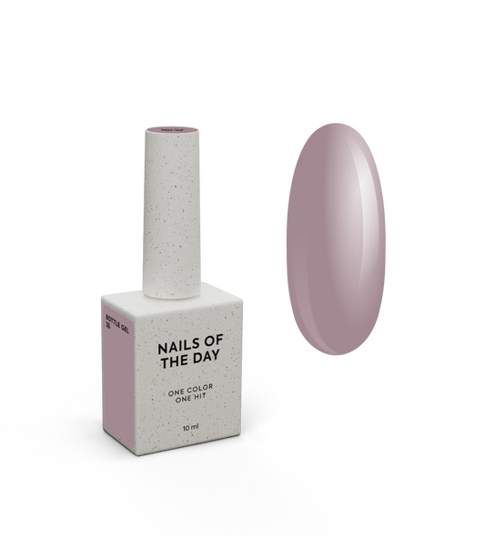 NAILSOFTHEDAY Bottle Gel 35 – staubig-fliederfarbener, extrem haltbarer Aufbaugel zur Nagelverstärkung, 10 ml
