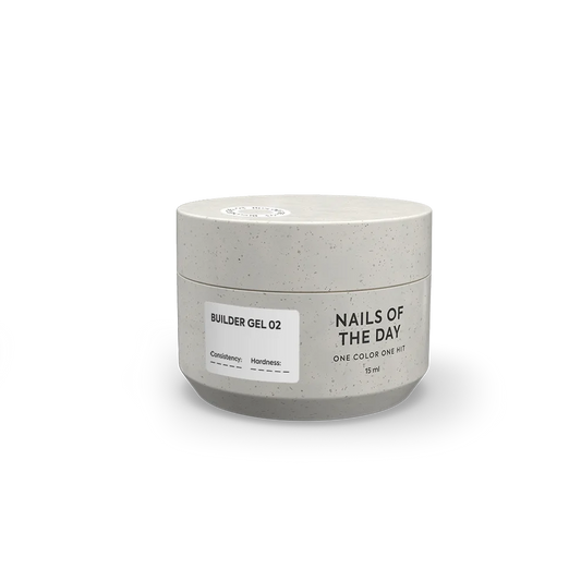 NAILSOFTHEDAY Builder Gel 02 — weiß-milchiger Gel für Nagelverlängerungen, 15 ml