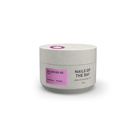 NAILSOFTHEDAY Builder Gel 103 — rosa Aufbaugel mit Blattgold, 15 ml