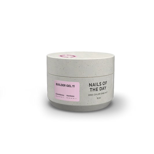 NAILSOFTHEDAY Builder Gel 11 — hellrosafarbener Gel für Nagelverlängerungen, 15 ml
