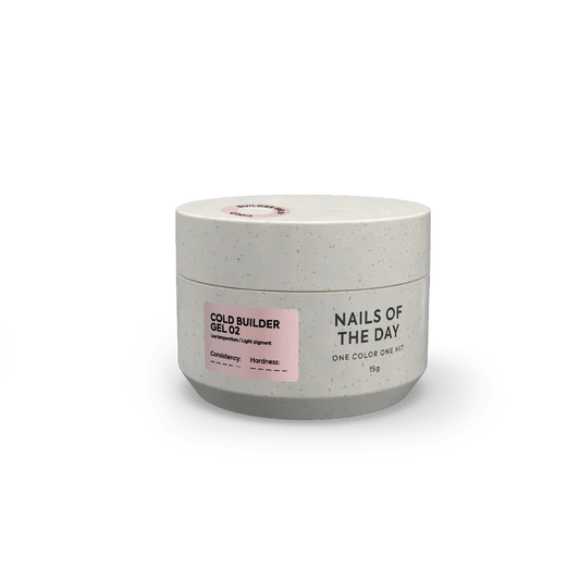 NAILSOFTHEDAY Cold Builder Gel 02 — nude-rosa Aufbaugel für Nagelverlängerung, 15 ml.