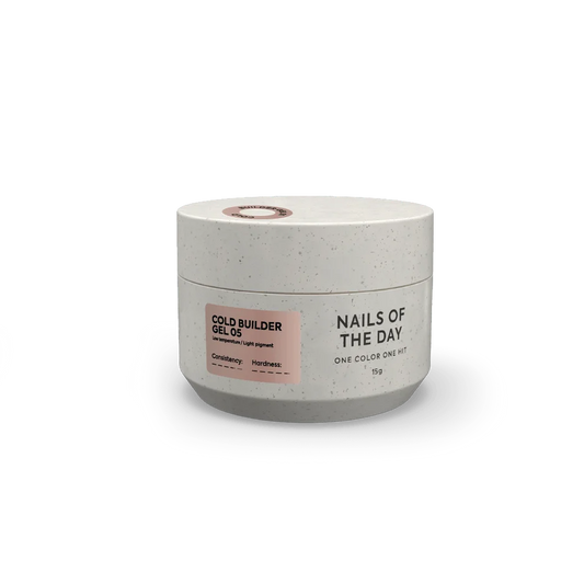 NAILSOFTHEDAY Cold Builder Gel 05 — kalt-nude Aufbaugel für Nagelverlängerung, 15 ml.