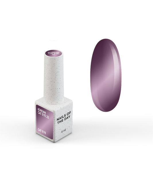 NAILSOFTHEDAY Korean Cat Eye 22 — sanft violetter Cat-Eye-Gel-Lack. 6 ml.