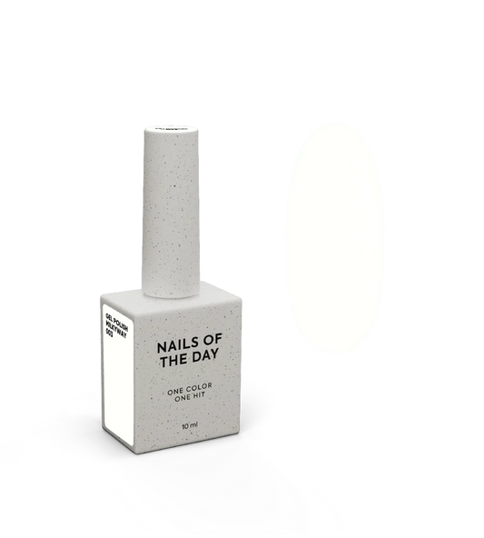 NAILSOFTHEDAY Let’s Special Milkyway — weiß-milchiger Gel-Lack für Nägel, der in einer einzigen Schicht deckt, 10 ml.