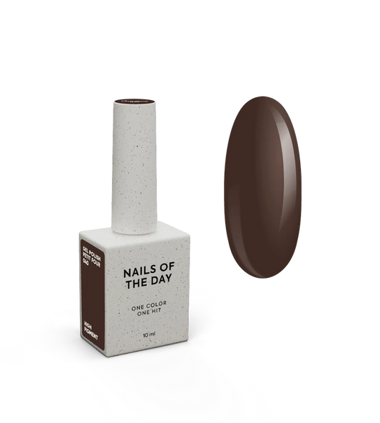 NAILSOFTHEDAY Let’s Special Petit Four — tiefdunkelbrauner Gel-Lack für Nägel, der in einer einzigen Schicht deckt, 10 ml.
