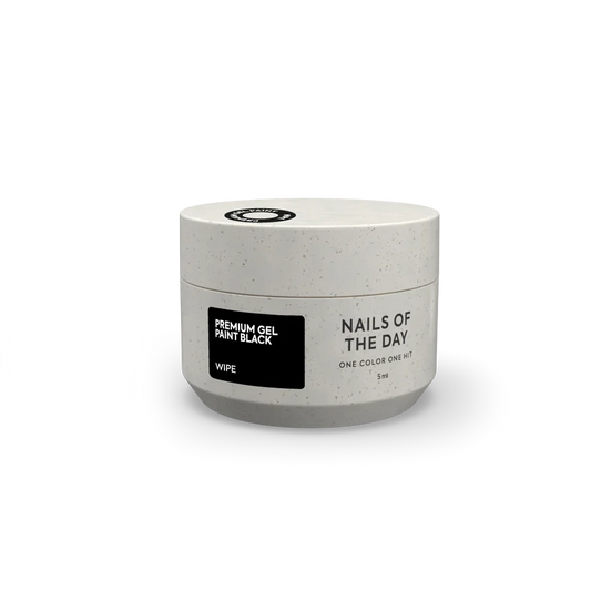 NAILSOFTHEDAY Premium-Gelfarbe Black Wipe – Gelfarbe mit klebriger Schicht, 5 ml