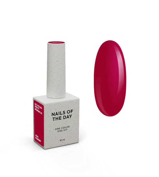 NAILSOFTHEDAY Let's Special Pretty Woman – Himbeer-Gel-Nagellack für eine Schicht, 10 ml