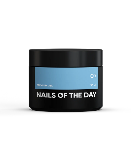 NAILSOFTHEDAY Premium gel 07 — building gel (pale blue), 30 ml