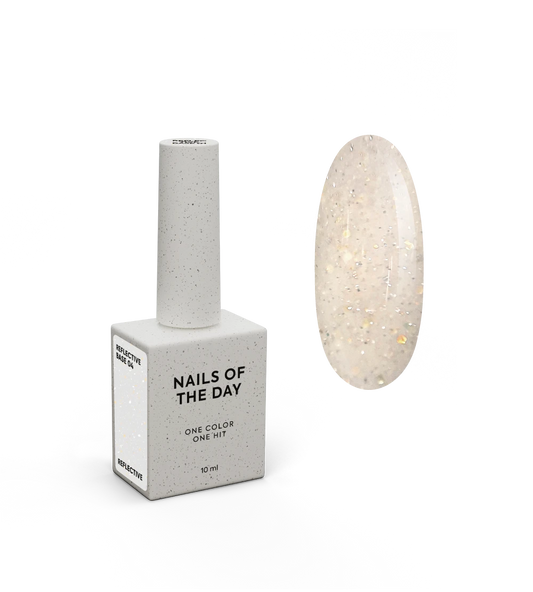 NAILSOFTHEDAY Reflective Base 04 — reflektierende Base mit Schimmer, 10 ml