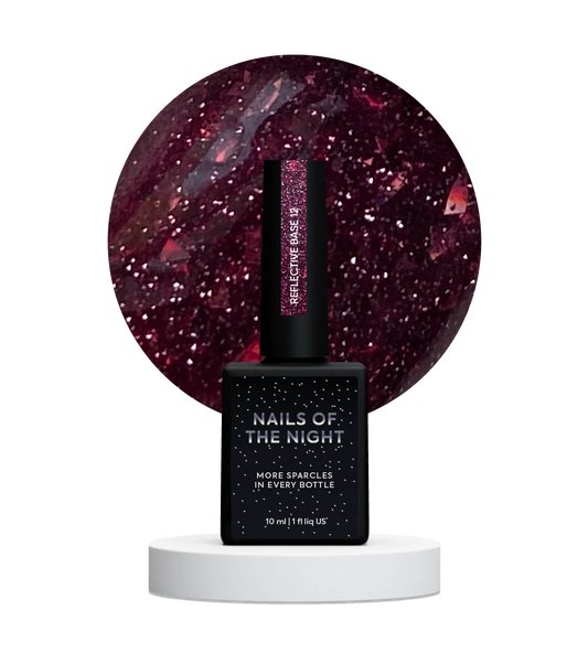 NAILSOFTHENIGHT Reflective Base 12 — camouflierende, reflektierende Base mit Schimmer, 10 ml