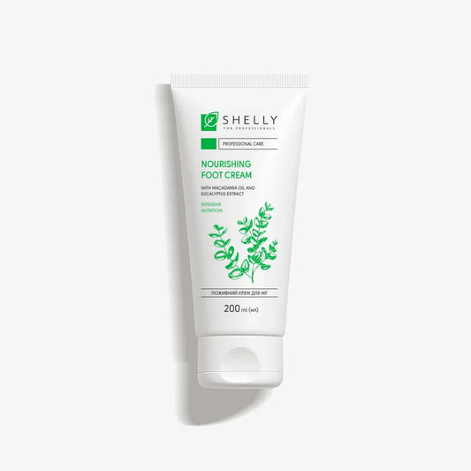 Shelly Pflegende Fußcreme mit Macadamiaöl und Eukalyptus-Extrakt, 200 ml