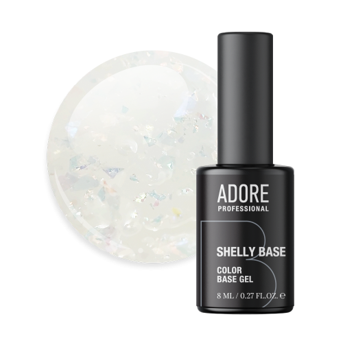 Shelly Base – camouflierende Basis mit Blattgold 8 ml Nr. 01 – Pearly Shell